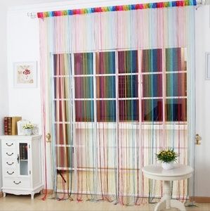 Multicolor Rainbow Curtain Partition Decoration